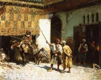 Arab or Arabic people and life. Orientalism oil paintings  281